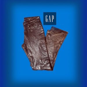 GAP Woman's Black 100% Leather Pants Size 1